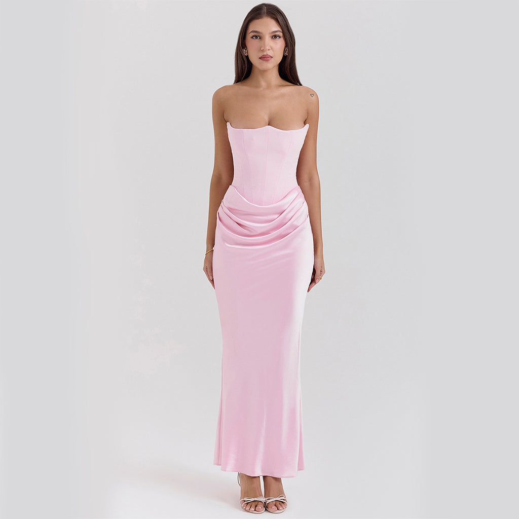 Strapless Corset Draped Maxi 3