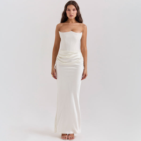 Strapless Corset Draped Maxi 2