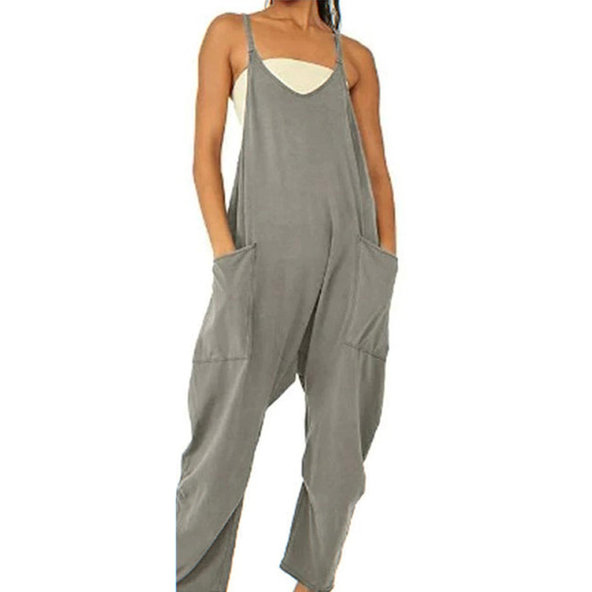 Loose Sleeveless Pocket Jumpsuit 4