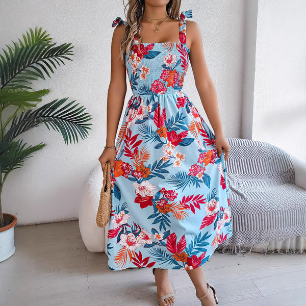 Floral Suspender Corset Beach Maxi 3