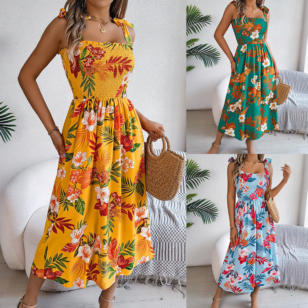 Floral Suspender Corset Beach Maxi Secondary image