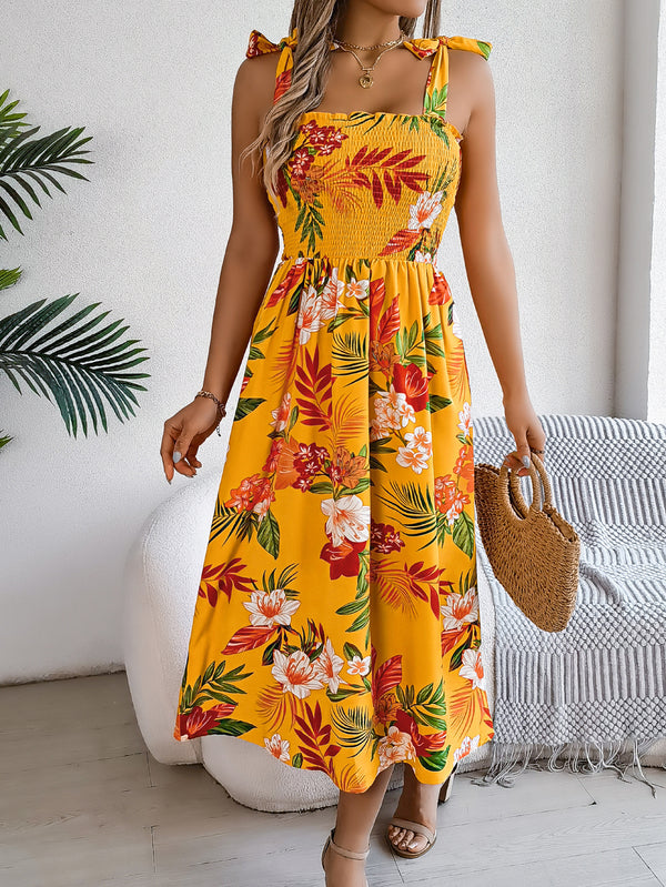 Floral Suspender Corset Beach Maxi 6
