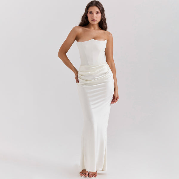 Strapless Corset Draped Maxi 6