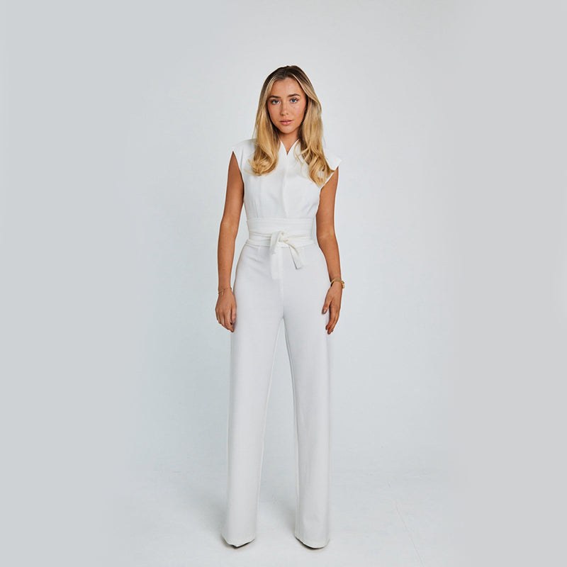 Elegant Sleeveless V-Neck Wide-Leg Jumpsuit 7