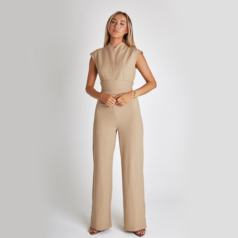 Elegant Sleeveless V-Neck Wide-Leg Jumpsuit 5