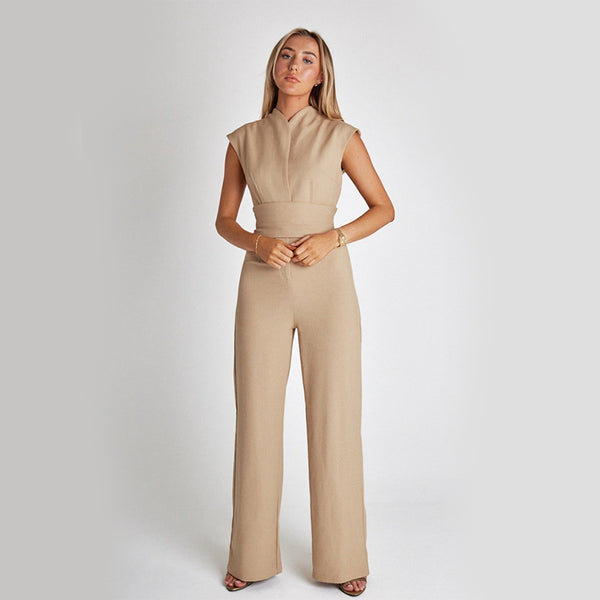 Elegant Sleeveless V-Neck Wide-Leg Jumpsuit 5