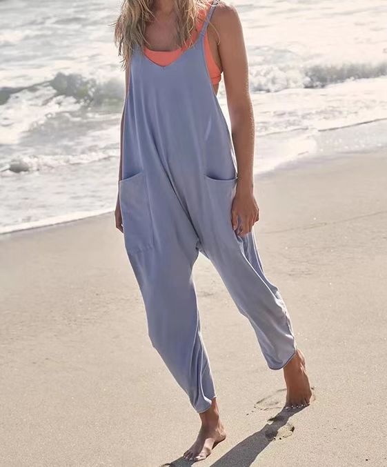 Loose Sleeveless Pocket Jumpsuit 3