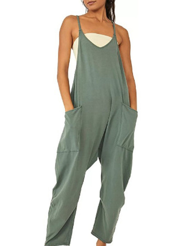 Loose Sleeveless Pocket Jumpsuit 8