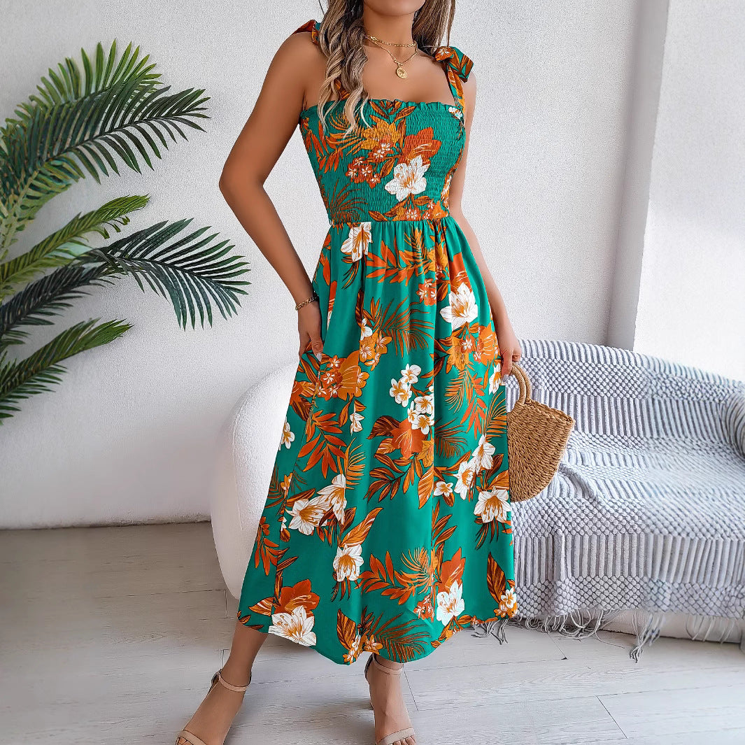 Floral Suspender Corset Beach Maxi Main image